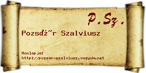 Pozsár Szalviusz névjegykártya